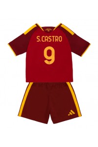 AS Roma Santiago Castro #9 Jalkapallovaatteet Lasten Kotipeliasu 2026-27 Lyhythihainen (+ Lyhyet housut)